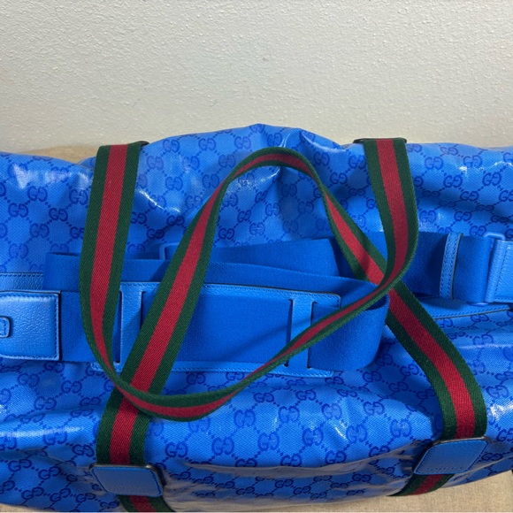 Gucci Medium GG Duffle Bag With Web - Picture 4 of 9